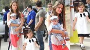 Alessandra Ambrosio com os filhos Noah e Anja - Splash News