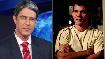 William Bonner e Juliano Cazarré - TV Globo/Divulgação