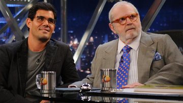 Juliano Cazarré e Jô Soares - TV GLOBO / Ricardo Martins