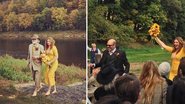 O casamento de Amber e David: cenário bucólico e ar despojado - reprodução Instagram