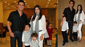 Carlos Casagrande e Marcelly Anselmé com os filhos Theo e Luca - Manuela Scarpa / Foto Rio News