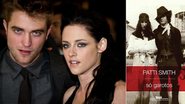 Kristen Stewart e Robert Pattinson e o livro Só Para Garotos - Reprodução/ Getty Images
