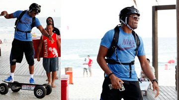 Anderson Silva é visto andando de skate no Rio - Roberto Cristino/FotoRioNews