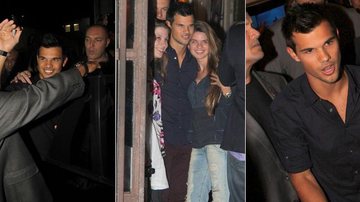 Taylor Lautner é assediado por fãs em restaurante no Rio de Janeiro - Gabriel Reis / AgNews