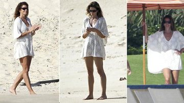 Modelo e atriz norte-americana Cindy Crawford curte praia mexicana - The Grosby Group