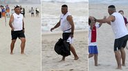 Ronaldo aparece com novo look na praia do Leblon, Rio de Janeiro - Wallace Barbosa / AgNews