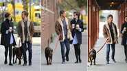 Anne e Adam levam cão para passear por Nova York, Estados Unidos - The Grosby Group