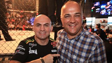 O ex-lutador Walid Ismail e o diretor da Globo Internacional, Amauri Soares - Fred Pontes / Divulgação
