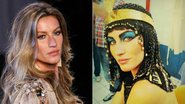 Gisele Bündchen se fantasia de Cleópatra no Halloween - Reprodução/Facebook e Francisco Cepeda/Agnews