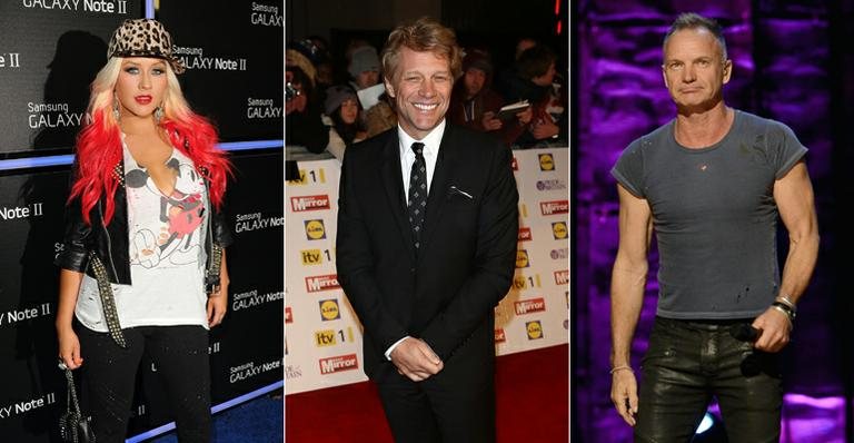 Christina Aguilera, Bon Jovi e Sting participam de show em prol das vítimas do Furacão Sandy - Getty Images