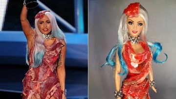Marcus Baby recria vestido de carne da Gaga - Divulgação/ Getty Images