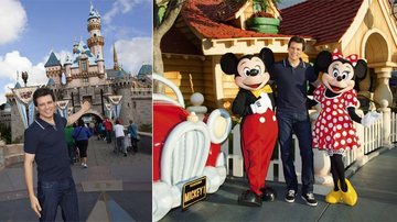 Na mítica Disneyland, em Anaheim, na Califórnia, Portiolli faz graça com Mickey e Minnie e grava
matéria para o programa semanal que tem no SBT. - Paul Hiffmeyer/Disneyland