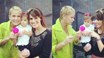 Xuxa Meneghel recebe a visita de Maria Luiza e a mamãe Fernanda Pontes - Reprodução / Instagram