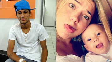 Neymar, Carolina Dantas e Davi Lucca - Reprodução TV Globo e Twitter