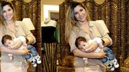 Danielle Souza e Bruno Lucas, seu filho com o jogador de futebol Dentinho - Francisco Cepeda / AgNews