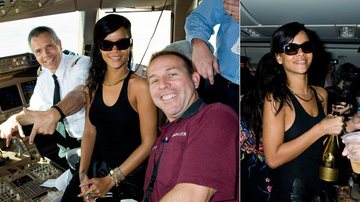 Rihanna faz festa em jato de turnê - Grosby Group