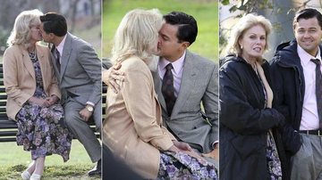 Leonardo DiCaprio filma cena de beijo com a atriz britânica Joanna Lumley, em Nova York - The Grosby Group