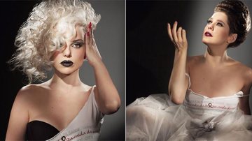Produzidas por top hair stylists, Nathália Rodrigues e Bárbara Paz são retratadas por profissional
de estúdio francês. - Didier Bizous e Cia da foto