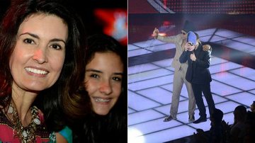 Fátima Bernardes e a filha nos bastidores do 'The Voice Brasil' - Divulgação/ TV Globo