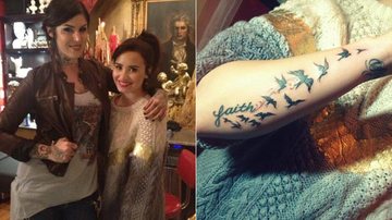 Demi Lovato mostra sua nova tatuagem, assinada por Kat Von D - Reprodução / Twitter