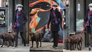 Anne Hathaway passeia com seu cão por Nova York, Estados Unidos - The Grosby Group
