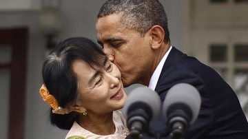 Apoio à ativista Aung San Suu Kyi - Jason Reed/Reuters