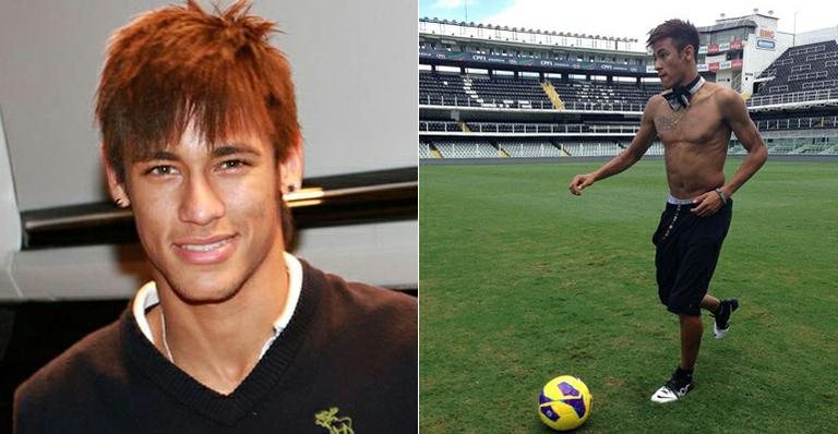 Neymar aparece sem camisa e gravata borboleta em treino - Reprodução Instagram/ Cláudio Augusto/FotoRioNews