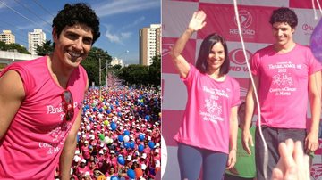 Reynaldo Gianecchini participa de evento contra o câncer de mama - Twitter/Reprodução e Maria Teresa Fraga/Divulgação