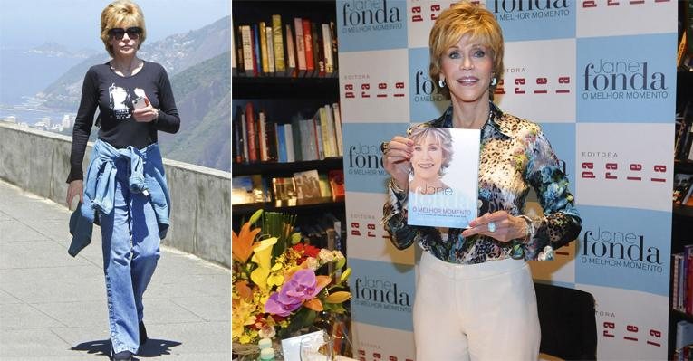 Vencedora de dois Oscar, Jane Fonda visitou o Pão de Açúcar em sua estada no Rio. Em SP, ela
lança o seu livro O Melhor Momento. - Francisco Capela