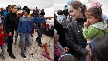 Angelina Jolie no campo de refugiados Zaatari, na Jordânia - Reuters