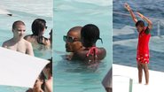 Filhos de Madonna em piscina de hotel no Brasil - André Freitas/AgNews
