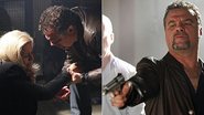 Disposto a matar Morena (Nanda Costa), Russo (Adriano Garib) atira e quase acerta Irina (Vera Fischer) - TV Globo/Divulgação