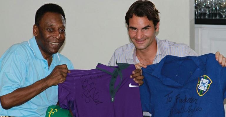 Pelé e Roger Federer - Reprodução / Facebook