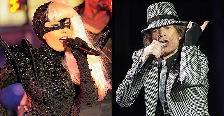 Lady Gaga e Mick Jagger - Getty Images