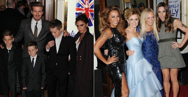 Família Beckham na estreia do musical 'Viva Forever!', com músicas das Spice Girls - Getty Images
