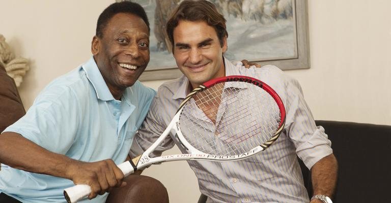 O encontro do Rei Pelé com Roger Federer