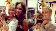Xuxa no camarim com Ivete Sangalo e o cachorrinho Dudu - Reprodução / Instagram