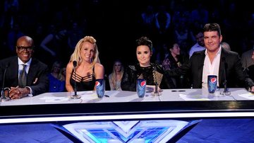L.A. Reid, Britney Spears, Demi Lovato e Simon Cowell - Getty Images