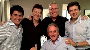 César Filho, Rodrigo Faro, Otávio Mesquita, Roberto Justus e Celso Portiolli - Reprodução / Instagram