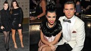 Kourtney com a irmã, Kim Kardashian, e o namorado, Scott Disick - Getty Images