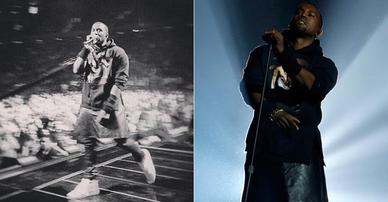 Kanye West provoca polêmica ao usar saia kilt em show - Reprodução/ Instagram - Reuters