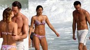 Priscila Fantin e Renan Abreu na praia do Leblon - J . Humberto / AgNews