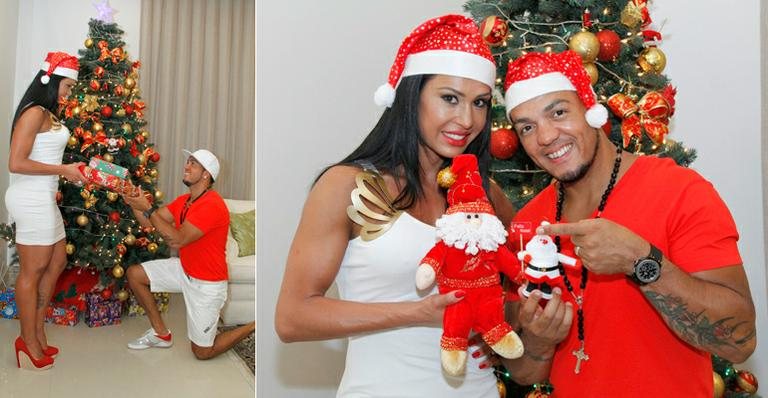 Belo e Gracyanne Barbosa celebram o Natal - Roberto Filho/AgNews
