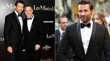 Hugh Jackman usa traje Dolce & Gabbana ao lado de Russell Crowe - Getty Images