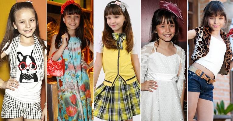 Larissa Manoela completa 12 anos; veja looks da atriz de 'Carrossel' - Fotomontagem