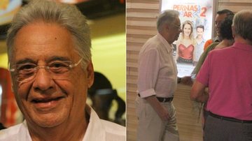 Fernando Henrique Cardoso curte cinema no Rio - Daniel Delmiro / AgNews