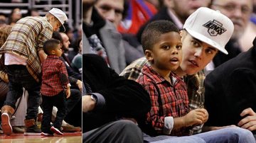 Justin Bieber se diverte com filho de atleta em jogo de basquete nos EUA - Reuters