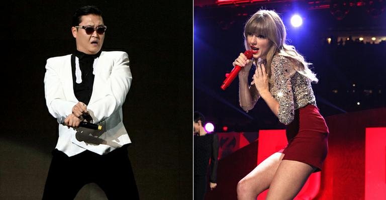 Psy e Taylor Swift - Getty Images