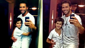 Henri Castelli e o filho, Lucas - Divulgação/ Twitter