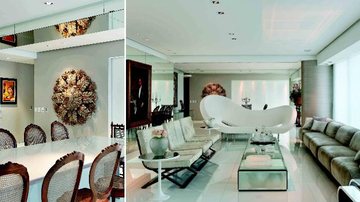 Em todos os ambientes do apartamento, o contraste entre barroco e moderno fica claro, assim como a personalidade dos proprietários - Foto-montagem